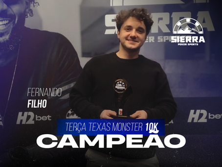 Campeão do torneio de poker no Sierra Poker em Belo Horizonte.