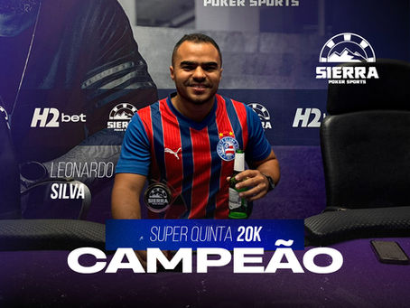 Campeão do torneio de poker no Sierra Poker em Belo Horizonte.