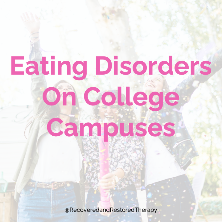 three friends cheering - Eating Disorders on College Campuses