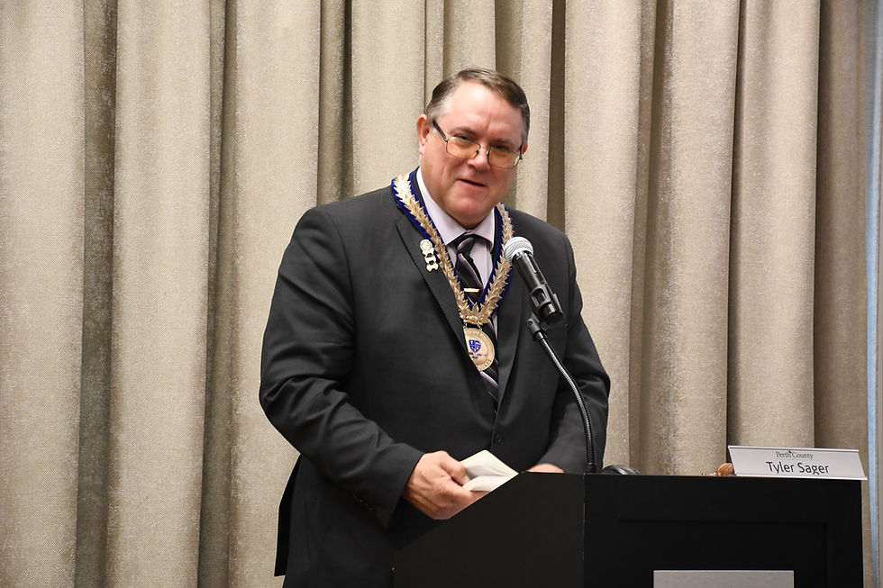 Former deputy warden and West Perth deputy mayor accepts the gavel as Perth County warden