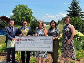 Huron District Freemasons donate to three hospices