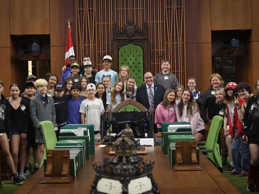 North Ward students get a firsthand lesson in Canadian democracy during Ottawa trip