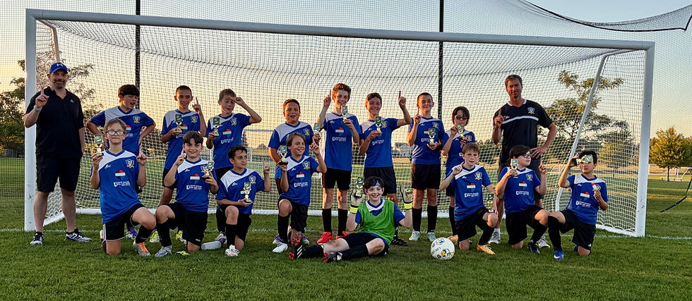 The U12 Wilmot Royal Blue minor soccer team won their league championship with a 5-1 win over Ayr Black July 30. Pictured in the front row, from left to right, are Ben Van Zwol, Levi Stacey, Lucas Manning, Konrad Wittie, Dawson Walker, Andy Roy, Sheamus Steward-Davies and Kiann Kipfer. In the back row, from left, are assistant coach Rick Walker, Nolan Homes, Max Kelly, Roman Nagy, Jacob Wittie, Alex Gutscher, Alex Nyenhuis, Lincoln Clark, Ayden Daviau and head coach Jeff Nyenhuis. Contributed photo