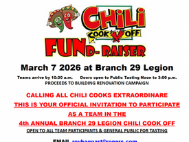 Call goes out for cooks as Paris Legion’s Chili Cook Off heats up March 7