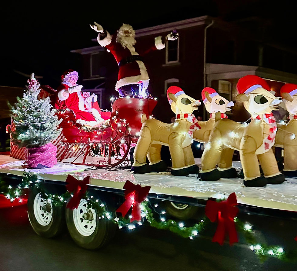Santa and Mrs. Claus wave to all the kids at last year’s St. Marys Kinsmen Santa Claus Parade.