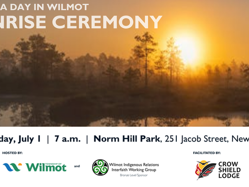 Indigenous Peoples Day marked with sunrise ceremony in Wilmot, plus events across the region