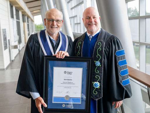 Vineland’s ‘Veggie Guy’ honoured by Niagara College