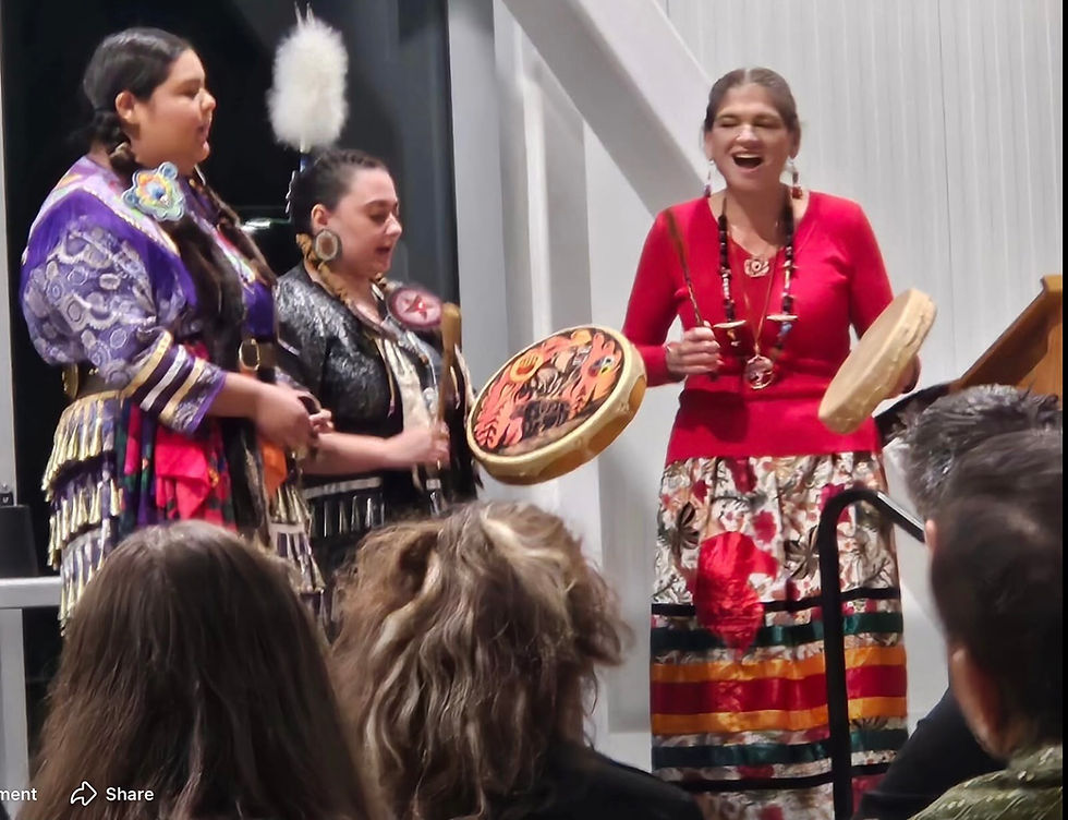This trio shared the significance of their Indigenous heritage during the cultural celebration. Photo courtesy of Wendy Richardson