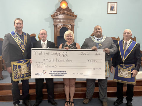 Maitland Masonic Lodge donates $10,000 to AMGH Foundation