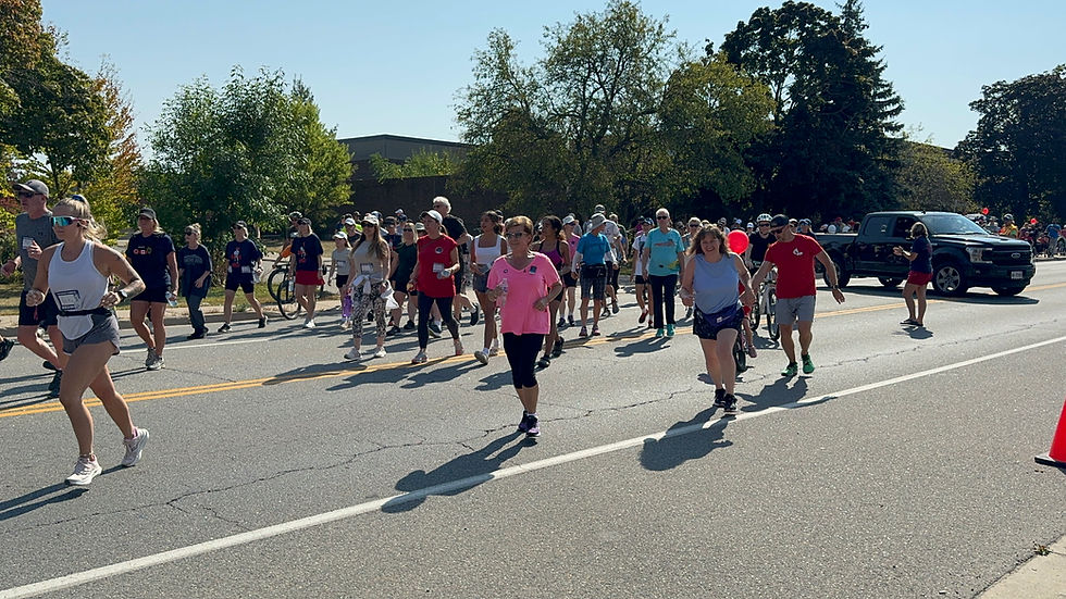 Walkers and runners set off from Paris District High School at the start of last year’s Terry Fox Run, an annual community event that raises funds for cancer research.