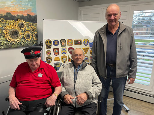 Retired Const. Ron Rudy celebrates policing career with family and friends at the Maples Home for Seniors