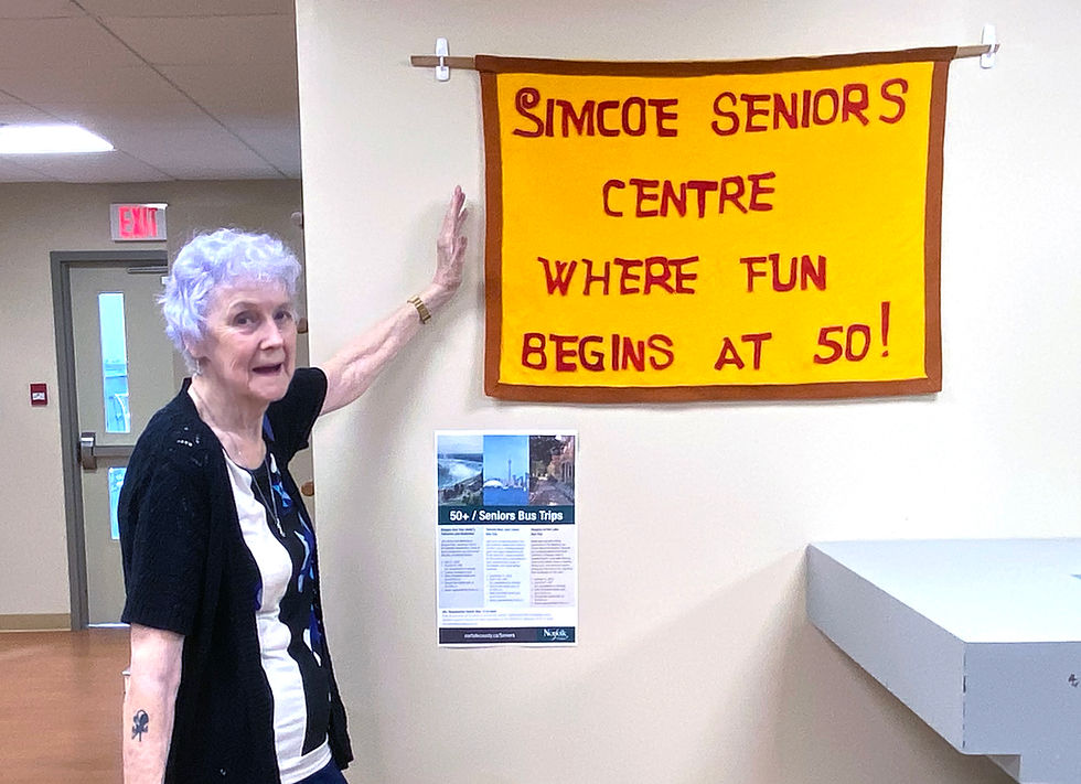 Anne Smith, 86, continues to be an inspiration to her community at the Simcoe Seniors' Centre.