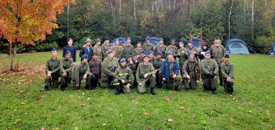 Both the 340 Griffin Air Cadets, from Port Elgin, and 532 Maitland Air Cadets of Goderich at a joint field training exercise.