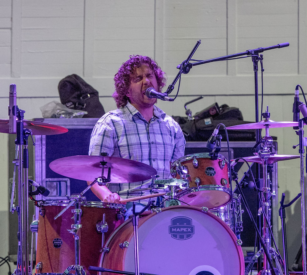 ‘Hotel California’ lead singer Gabriel Giammeria is seen here performing on drums. Hotel California is a cover band for the ‘Eagles.’ /Tim Burgess photo