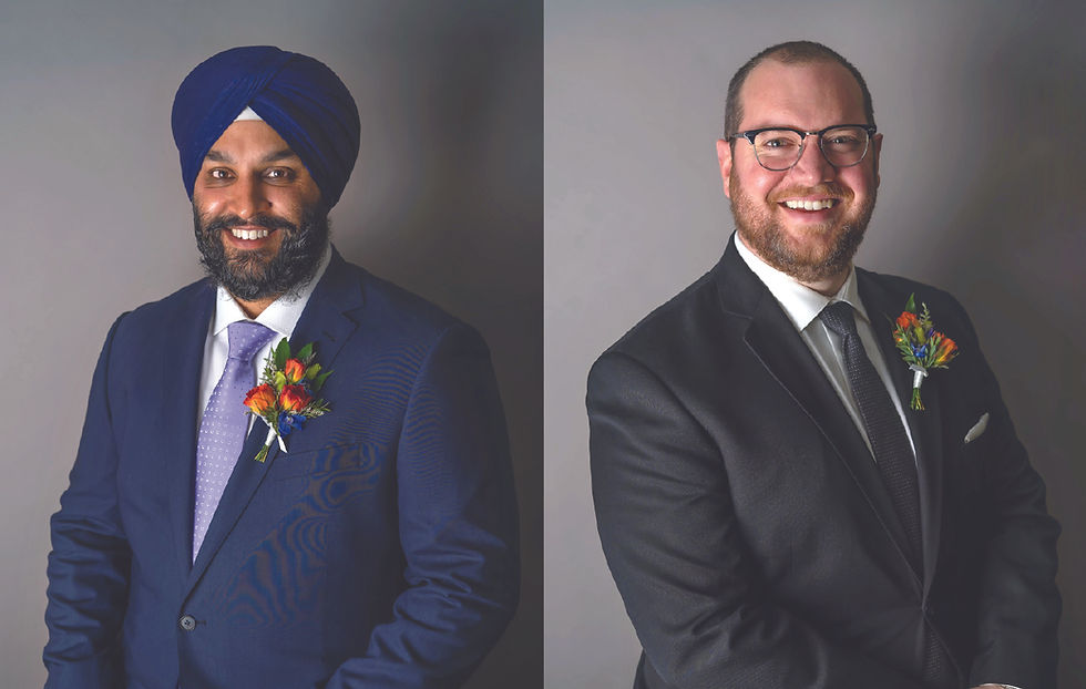 Councillors Harvir Sidhu (left) and Kris Wilkinson are holding townhall events to hear from their constituents on issues like the 2025 budget and road safety. Contributed photos