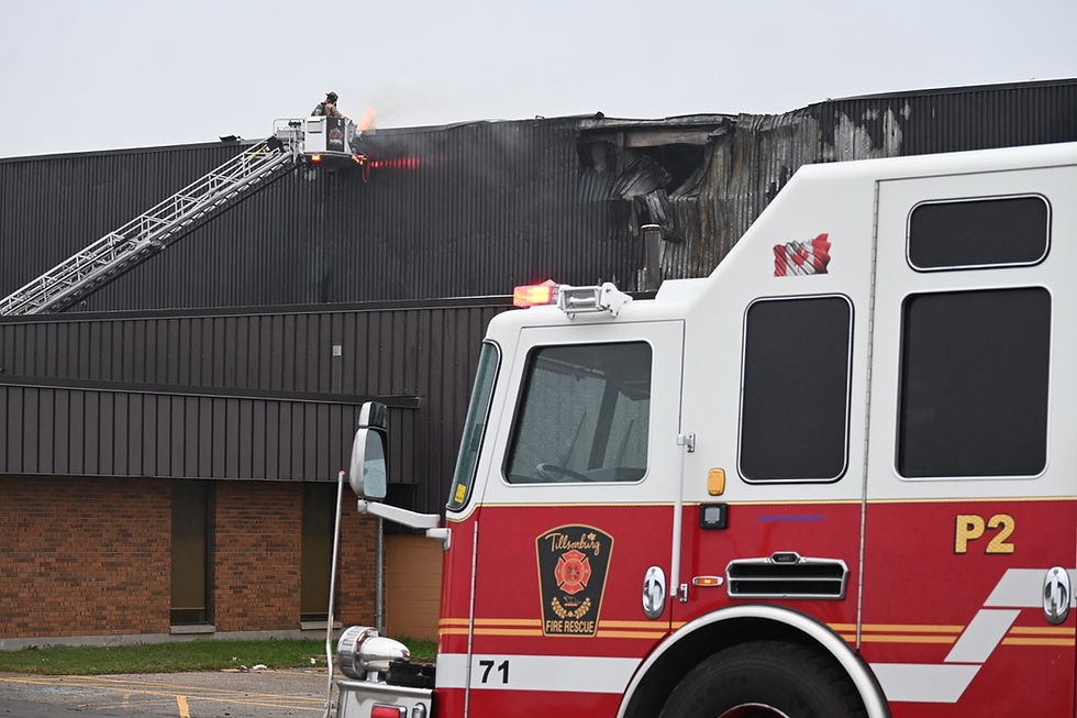 Fire ravages 101 Townline Marwood plant