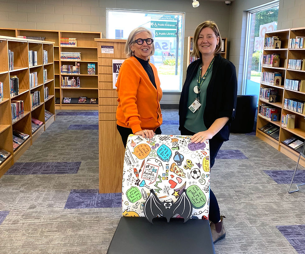 Julie Kent, CEO of Norfolk County Public Library, on the left, and Jennifer Carrier, community engagement coordinator at NCPL Simcoe Branch.
