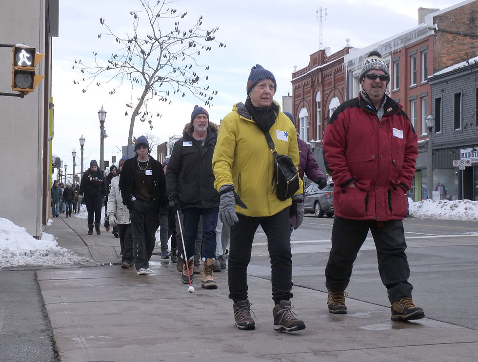 More than 100 people walked Saturday in the Coldest Night of the Year fundraiser in Simcoe, organized by Youth Unlimited YFC Norfolk.