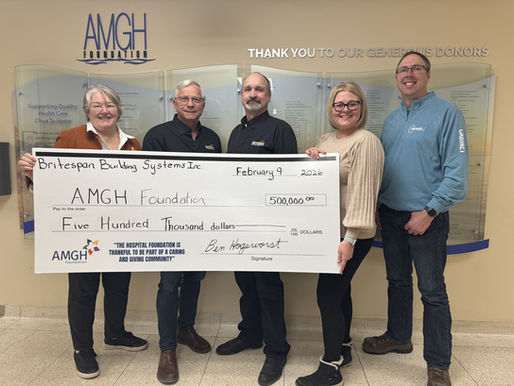 Britespan Building Systems Inc. makes $500,000 pledge to AMGH Foundation for MRI machine