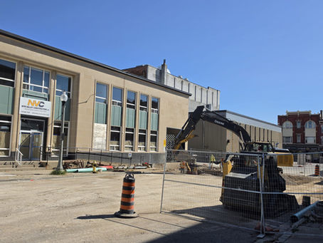 Construction continues on permanent HART Hub in downtown Woodstock