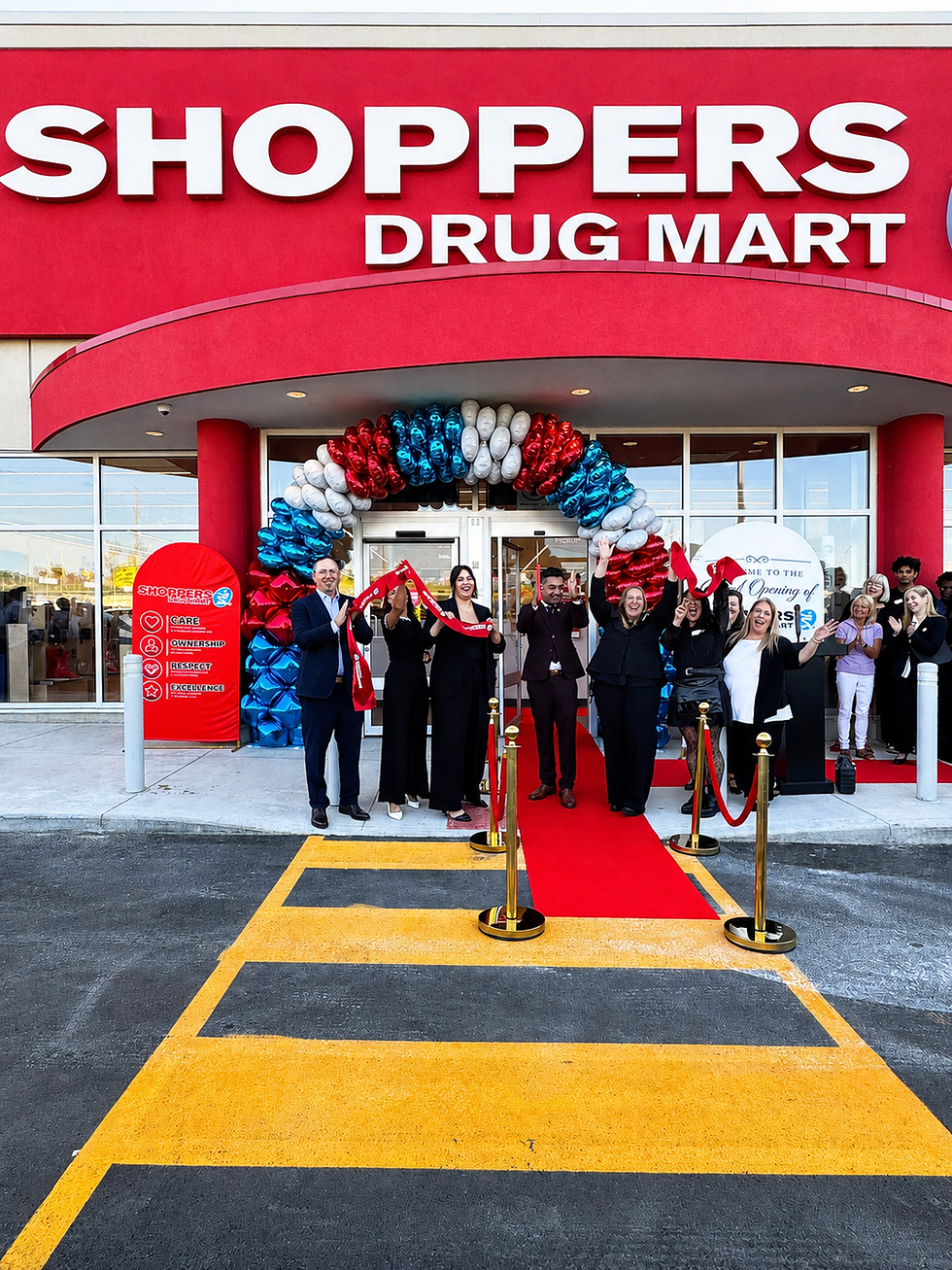 Shoppers Drug Mart staff and guests celebrate the official opening of the first Shoppers Drug Mart in Paris with a ribbon-cutting ceremony on Aug. 21. The new store, located at 10 Markle Dr., includes a full-service pharmacy and pharmacist-led Care Clinic and has established partnerships with several local and Indigenous community organizations.