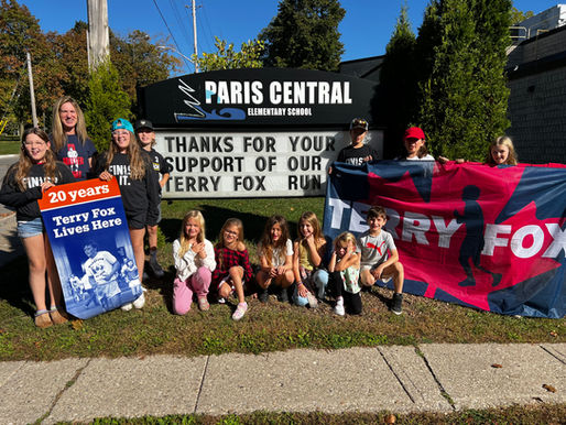 Paris Central tops $7K in Terry Fox fundraising
