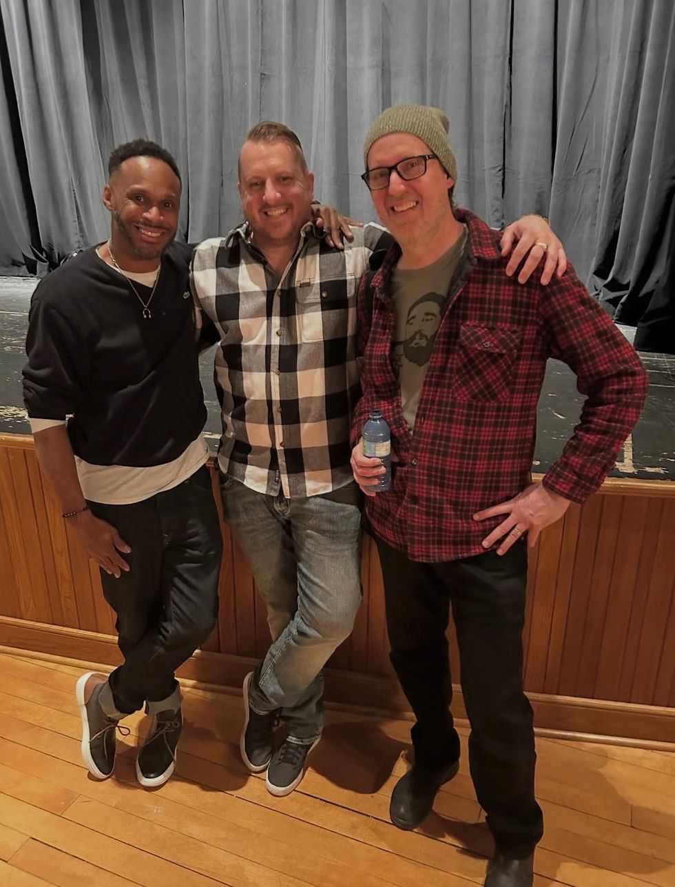 Big names bringing the comedy to small town Clinton. Comedians Cedric Newman (left), Ryan Hillis and Paul Haywood (right).