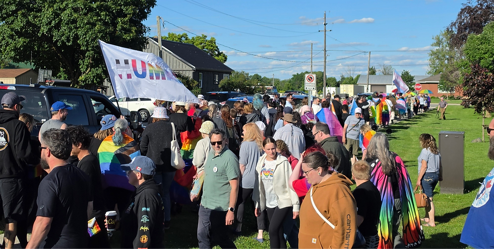 Over 200 Pride supporters attended a rally in Norwich on Monday evening. The Oxford County town has been the scene of several Pride flags being vandalized over the last two weeks. One school had a flagpole cut down and the flag stolen. Lee Griffi photo