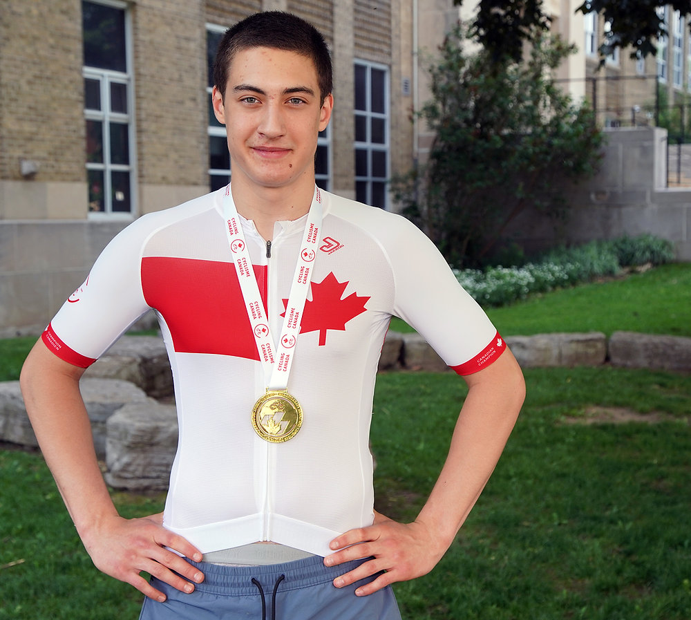 Woodstock’s Alex Gies rides to six Cycling Canada U17 championship gold medals