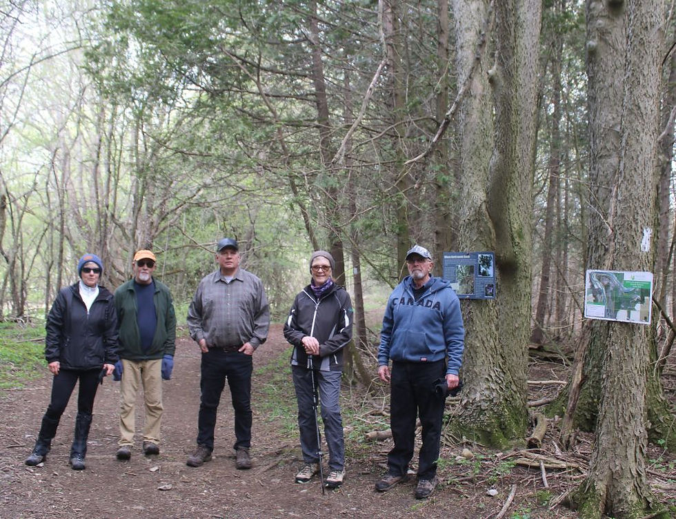 Carolyn, George, Richard, Irene and Rick in the NCC property.