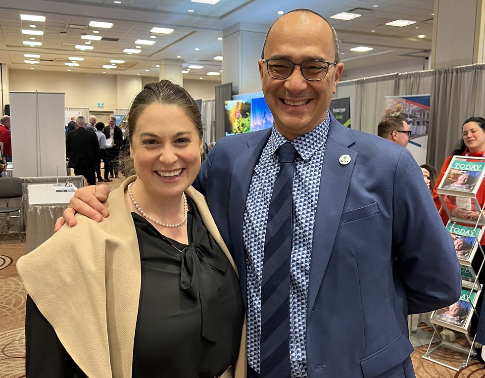 Wilmot Mayor Natasha Salonen is pictured at the recent ROMA conference in Toronto with Steven Harrison, Executive Director at Tri-County Mennonite Homes - Wilmot Township photo
