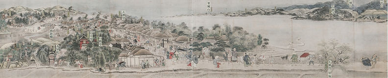 『秋田街道絵巻』上巻・八橋村部分