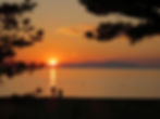 慶野松原夕日