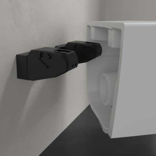 ภาพขนาดย่อ: Antao Washdown toilet, rimless, wall-mounted, with TwistFlush, CeramicPlus