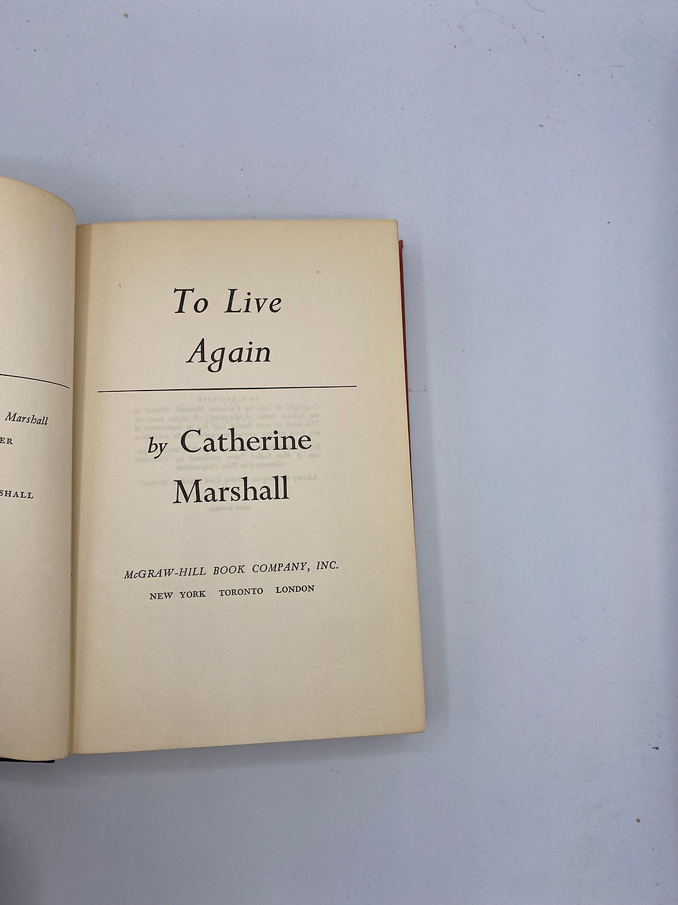 catherine marshall story loss of husband