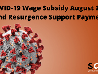 COVID-19 Wage Subsidy August 2021 and Resurgence Support payment
