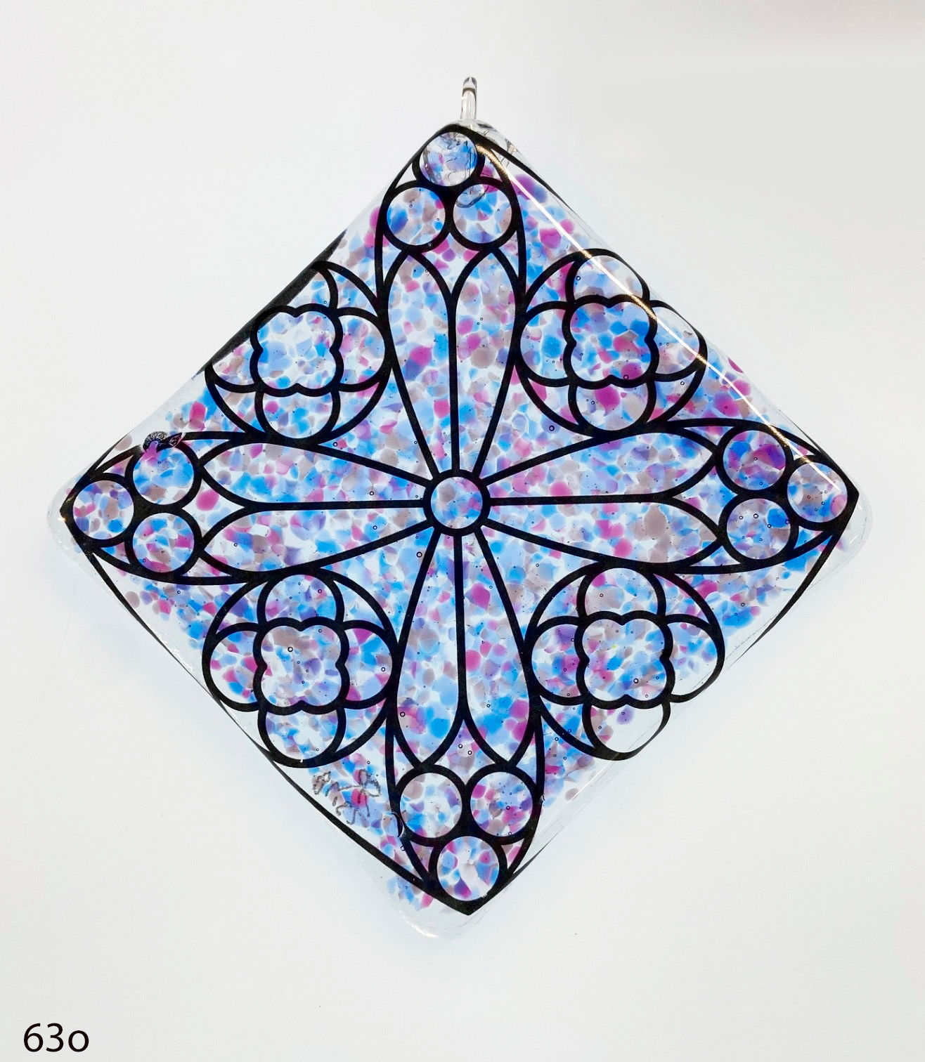 Stained Glass Diamond Ornament