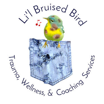 Includes key phrases like “Li’l Bruised Bird,” “trauma healing,” and “wellness services.”