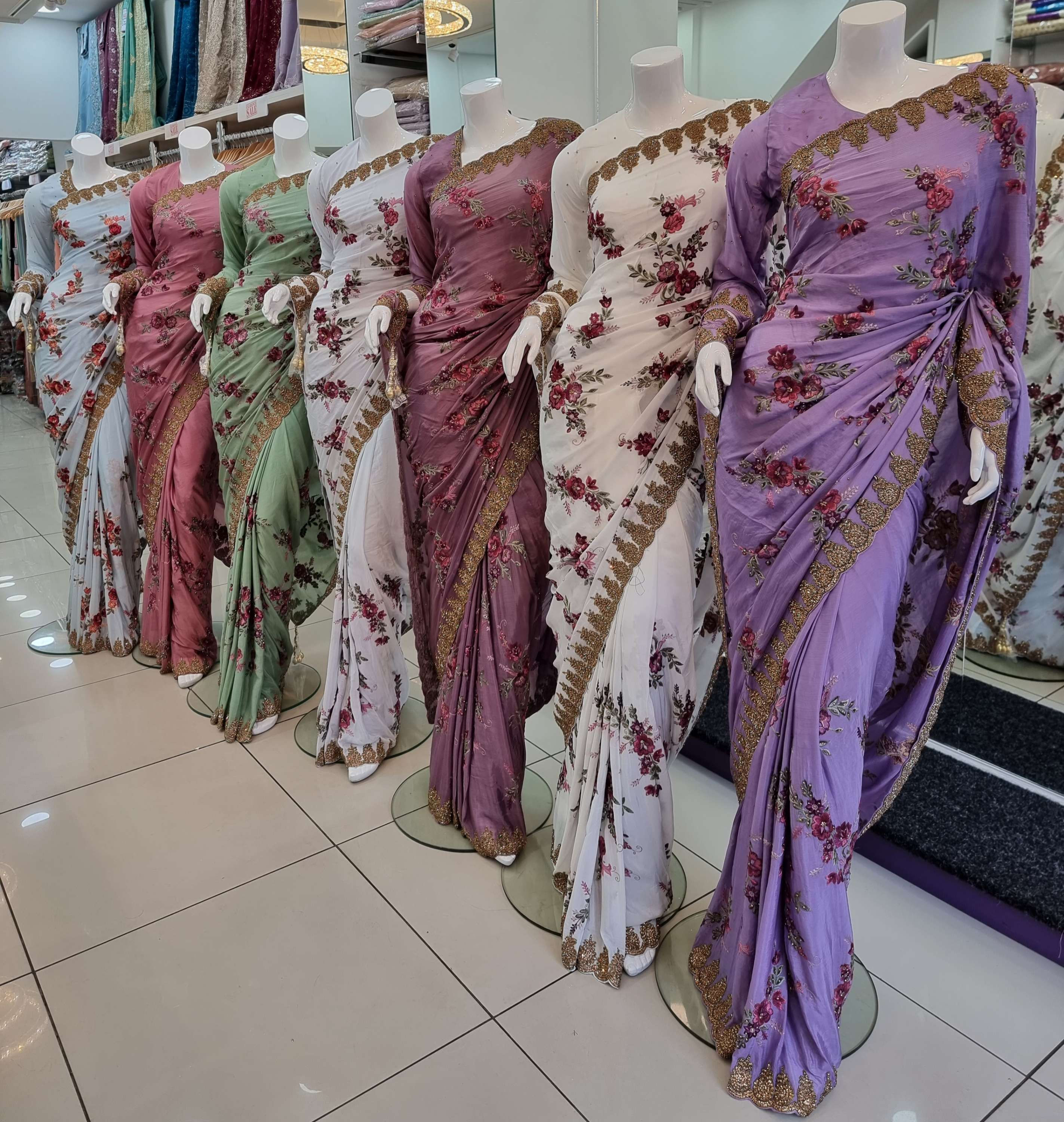 Inara mult flowers saree 