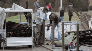 Arbeitseinsatz im Stadion der Freundschaft