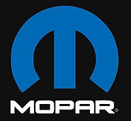 A graphic logo for the automotive company Mopar