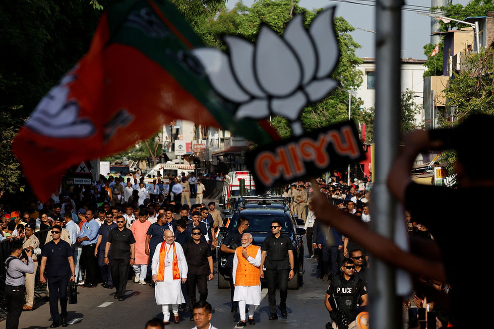India's Modi casts his vote as giant election reaches half-way mark