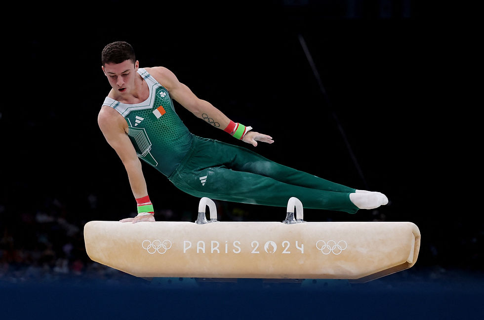Paris 2024 Olympics - Artistic Gymnastics - Men's Pommel Horse Final - Bercy Arena, Paris, France - August 03, 2024. Rhys McClenaghan of Ireland in action. /Amanda Perobelli