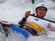 Olympics-Canoeing-Gestin and Prigent provide home cheer with superb slalom runs