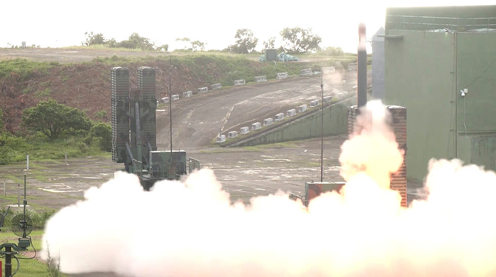 A standard missile fires off a Patriot PAC-2 surface-to-air missile system during a military drill in Pingtung, Taiwan August 20, 2024.