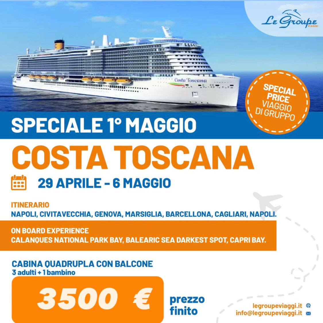 3 adulti + 1 bambino BALCONE 