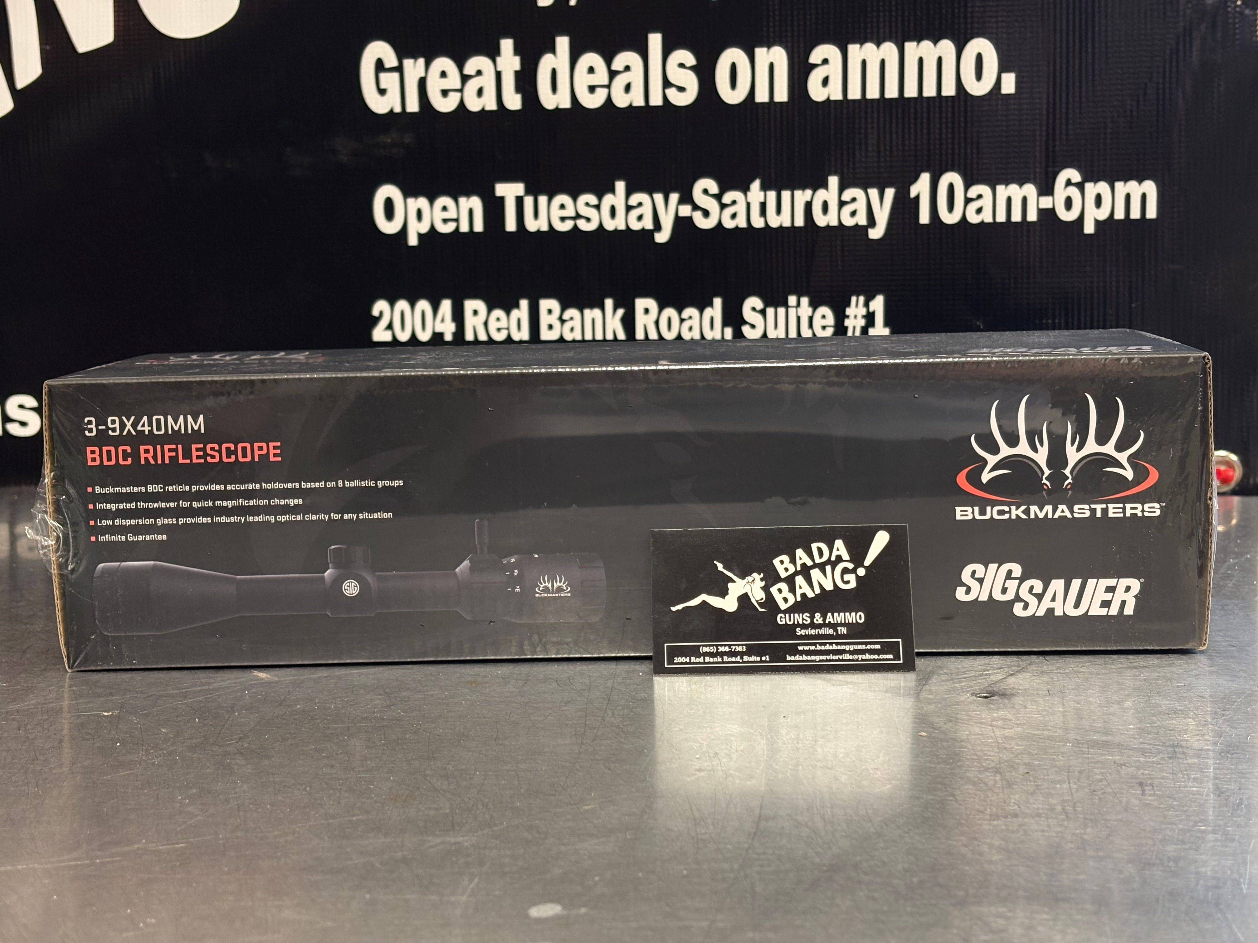 Buckmasters 3-9 x 40mm Rifle Scope - Sig Sauer