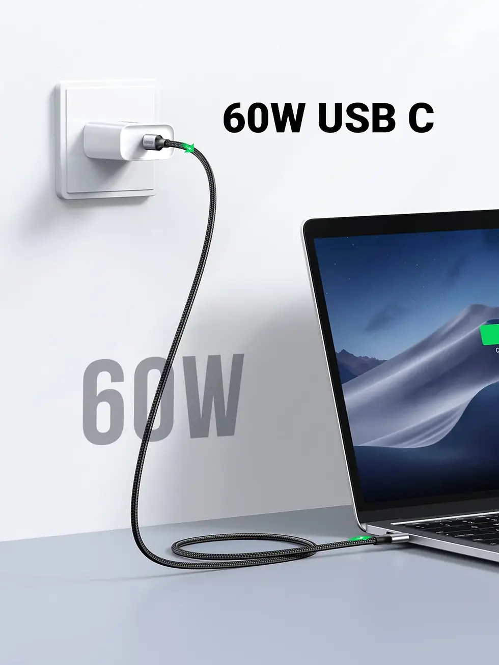 Miniatura: CABO UGREEN USB-C / USB-C - 60W - 1 METRO
