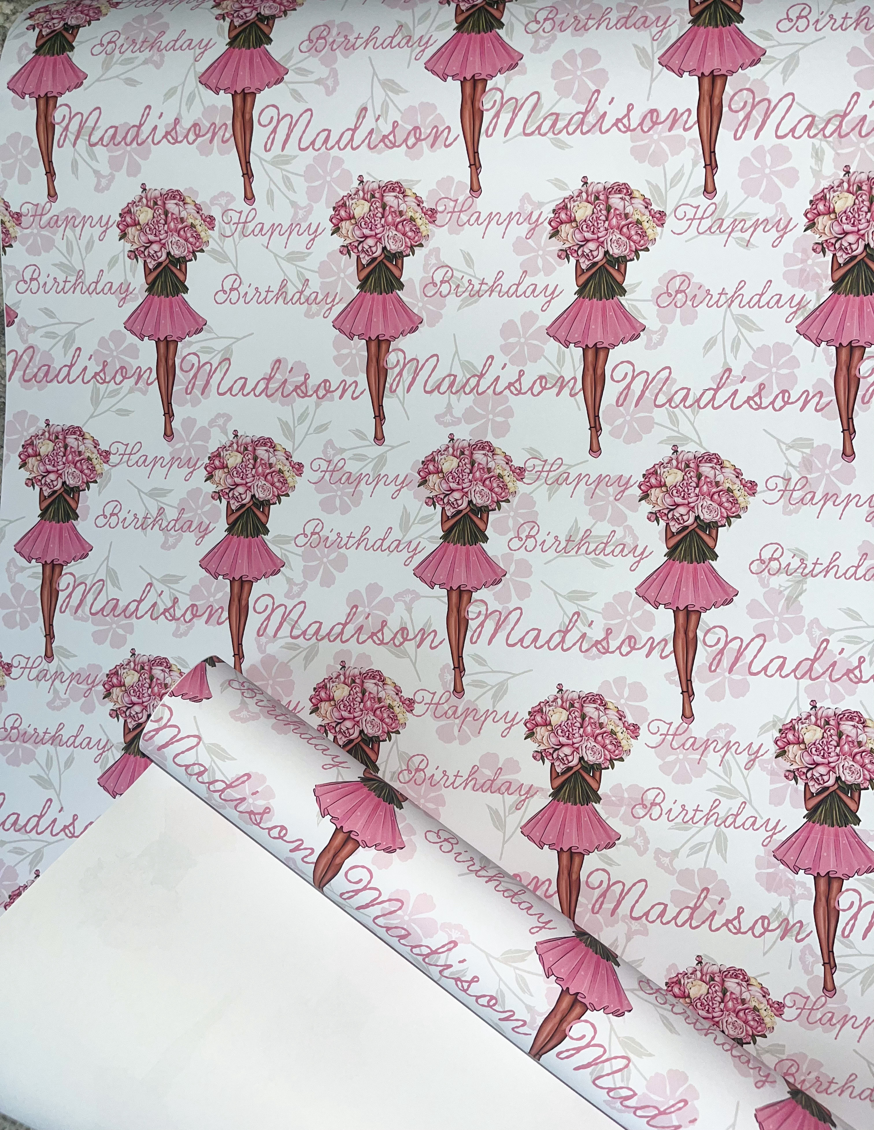 Flower girl wrapping paper roll