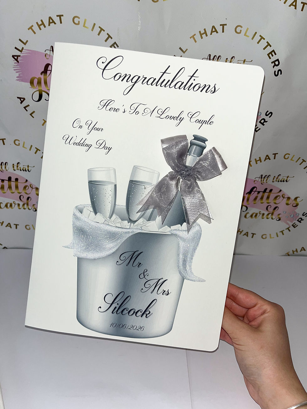 Thumbnail: Silver champagne bucket card